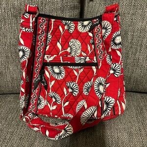 Vera Bradley red floral Hipster bag